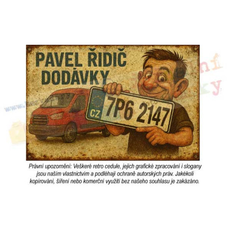 Retro cedule - Dodávka