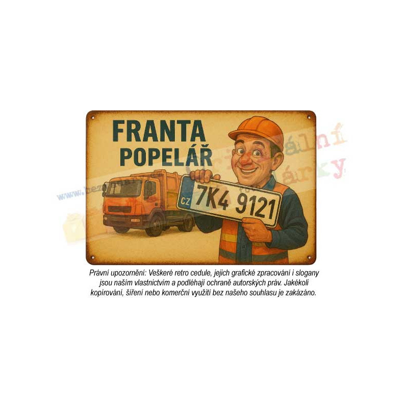 Retro cedule - Popelář