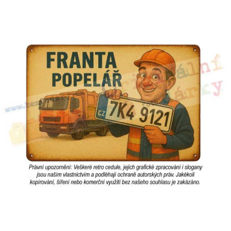 Retro cedule - Popelář