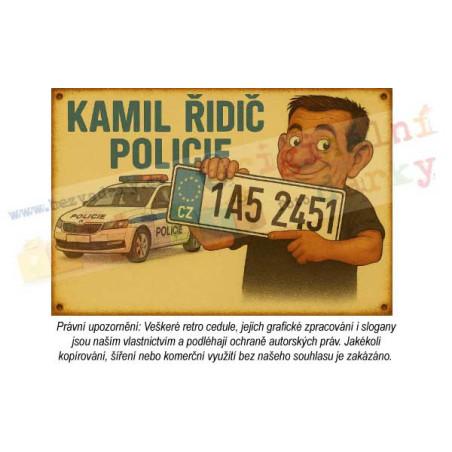 Retro cedule - Řidič policie
