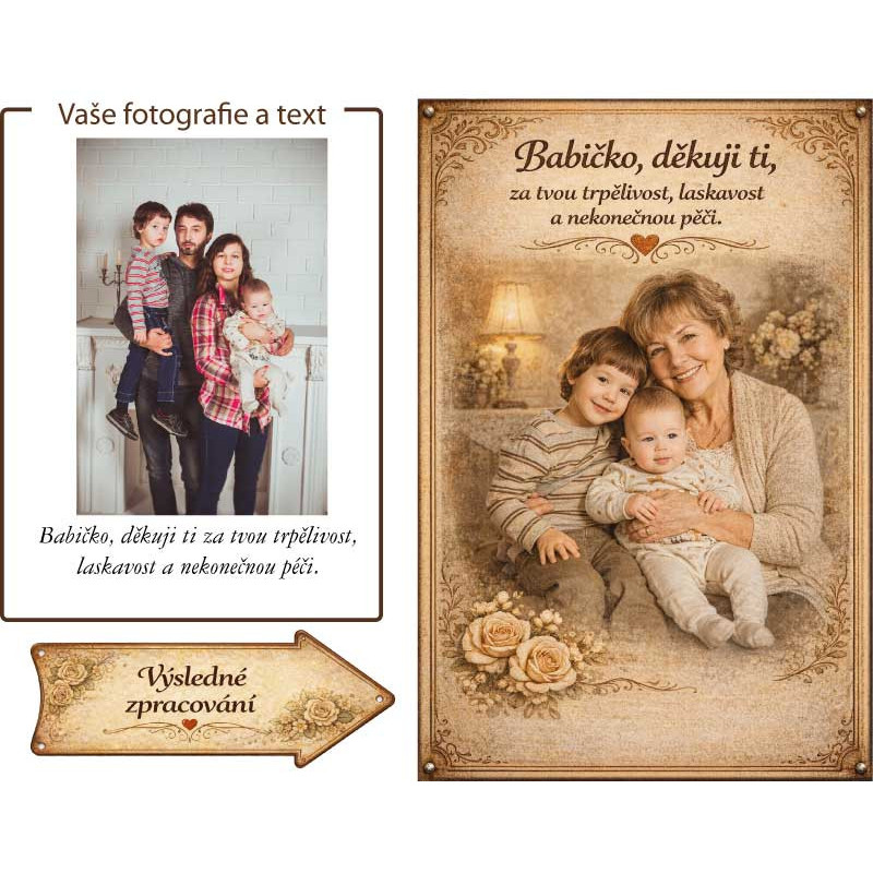 Retro cedule - pro babičku