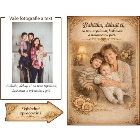 Retro cedule - pro babičku