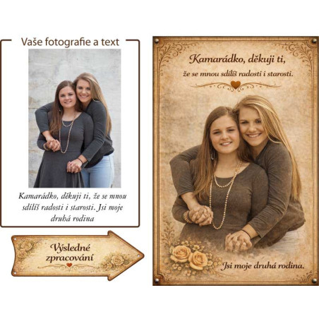 Retro cedule - pro kamarádku