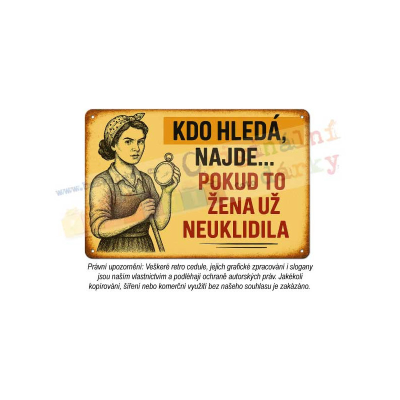 cedule - žena v domácnosti