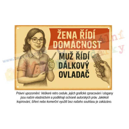 cedule - žena v domácnosti