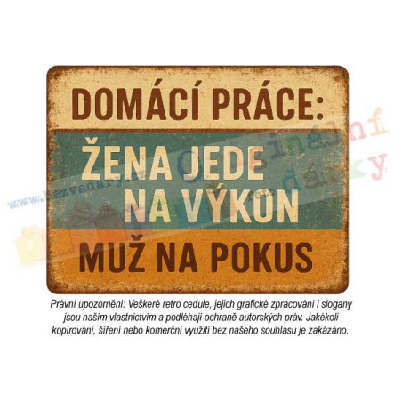 cedule - žena v domácnosti