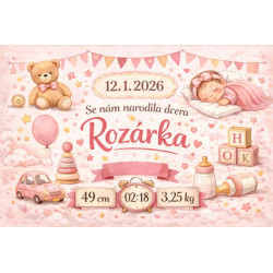 Cedule - narození dítěte 1