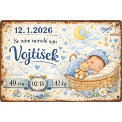 Cedule - narození dítěte 2