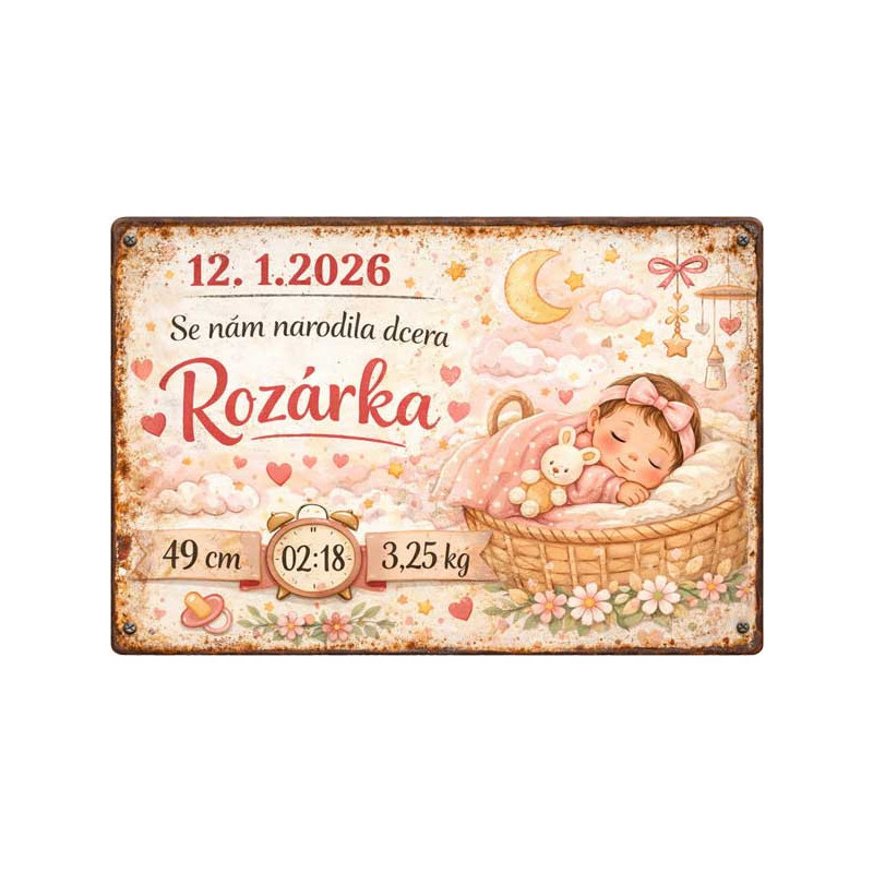 Cedule - narození dítěte , narození miminka