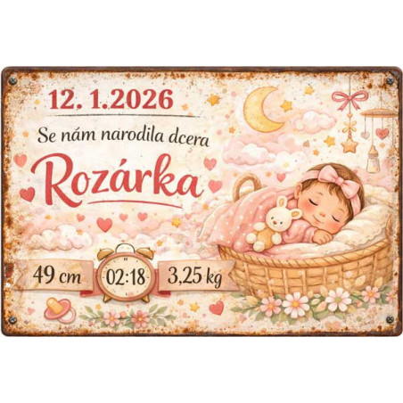 Cedule - narození dítěte , narození miminka