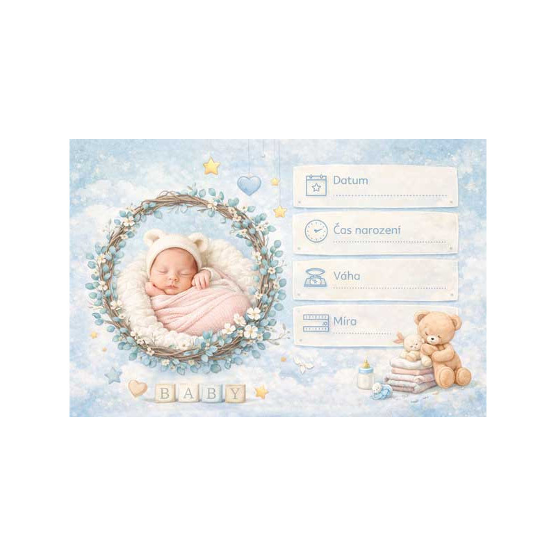 Cedule - narození dítěte , narození miminka