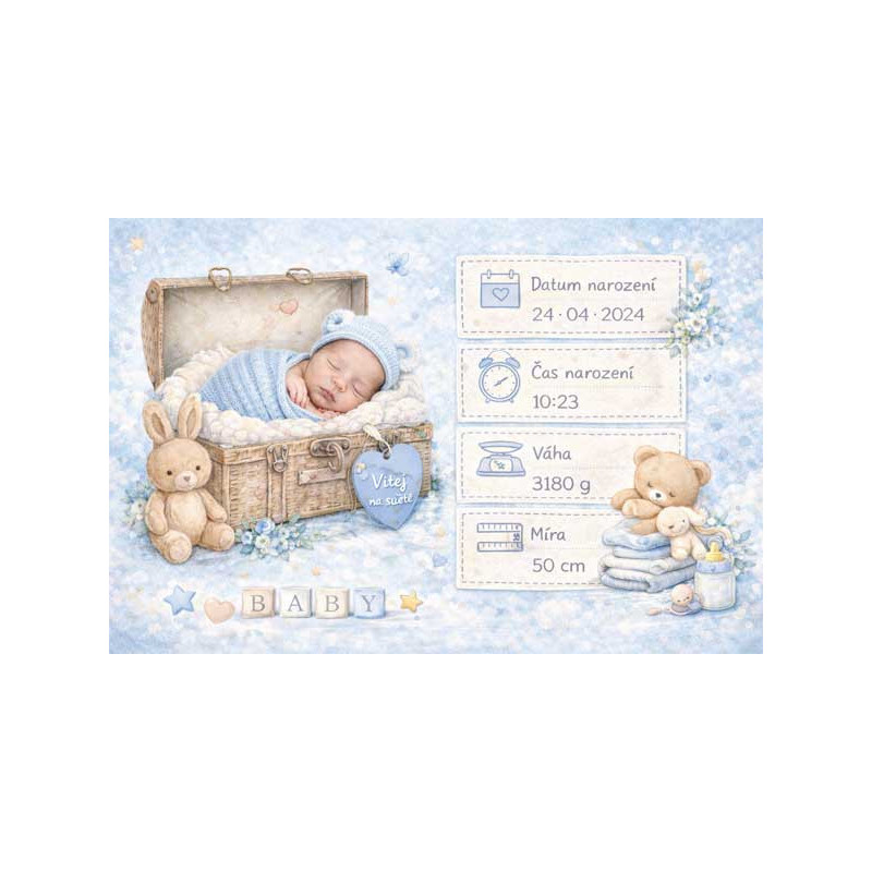 Cedule - narození dítěte , narození miminka