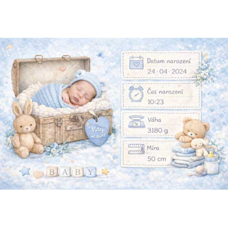 Cedule - narození dítěte , narození miminka