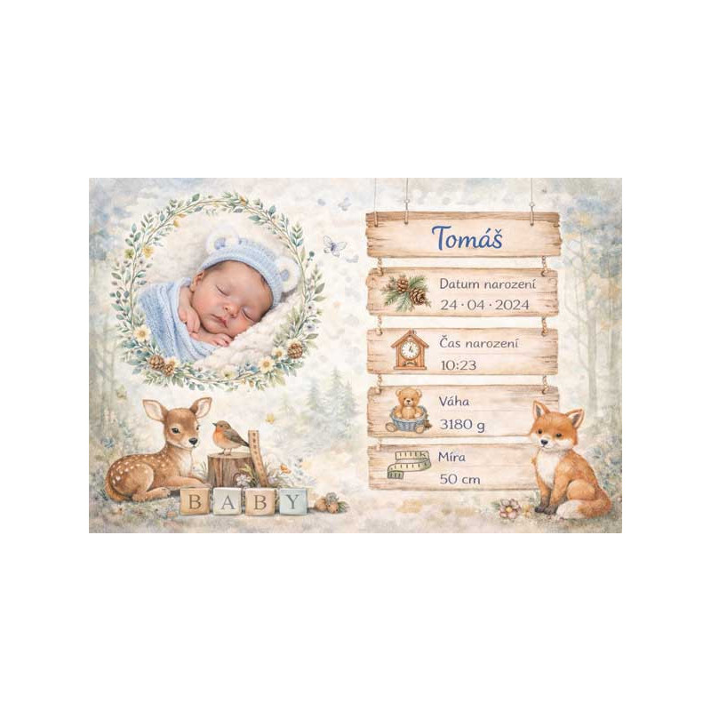 Cedule - narození dítěte , narození miminka