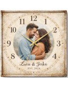 Čtvercové hodiny s vlastní fotografií | Moderní fotohodiny