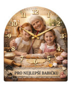 Obloukové hodiny s vlastní fotografií | Originální tvar hodin